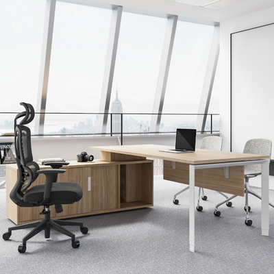 MC3.0 L-vormige Executive Office Desk Manager Werkstation met kabelbeheer vergrendelbaar
