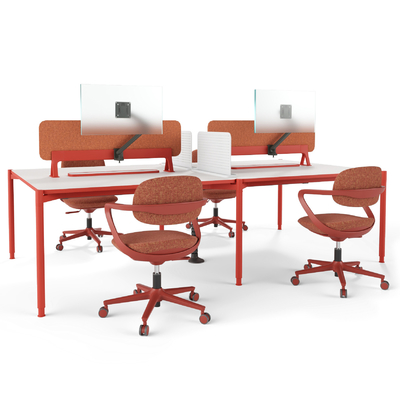 kopen Flex Custom Rectangular 4 Person Office Workstation Desk Slank ontwerp Contemporary online manufacture