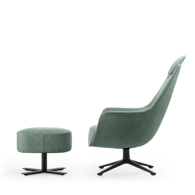 kopen Zwakke stoel Supreme Visitor Chair Luxe kantoor leunstoel met passende Ottomaanse online manufacture