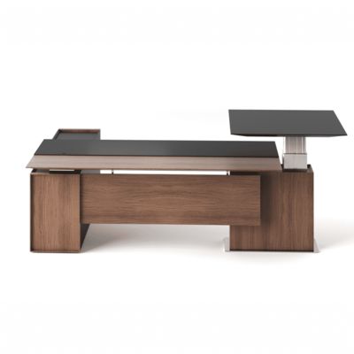kopen Executive Office Desk Electric Height Adjustable Standing Desk Modern Ergonomic Leather Manager Table Capri T online manufacture