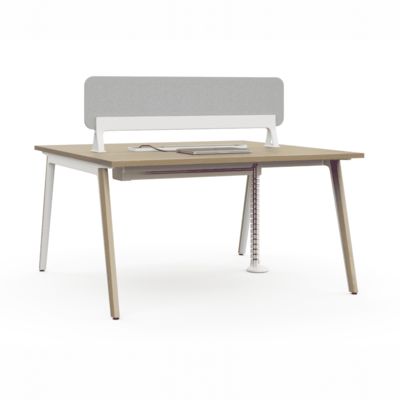 kopen Werkstation Modulair kantoor bureau Dual Tone structuur Verborgen kabelbeheer Privacy scherm DUAL online manufacture