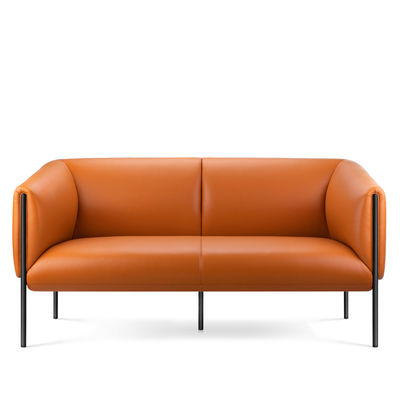 Waterdichte stoffen kantoor wachtkamer sofa, 2 zitplaatsen sofa voor kantoorreceptie